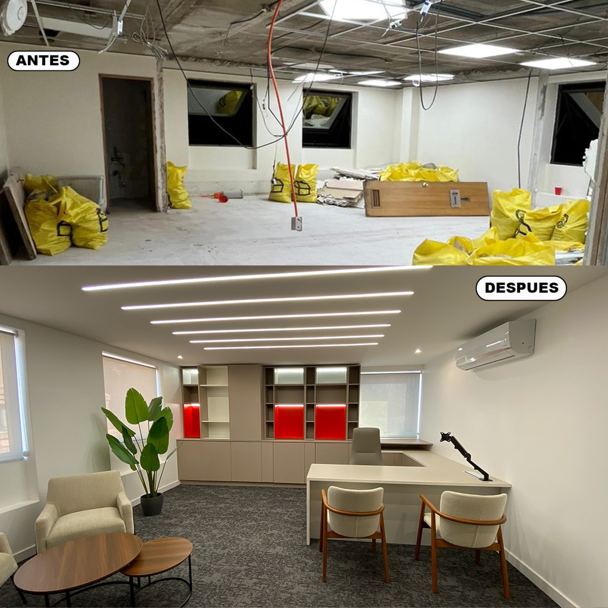 remodelación de oficinas en Santiago